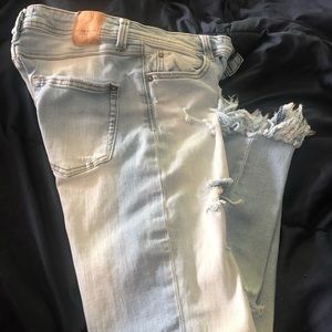 Zara Fringe Jeans light denim sz 6